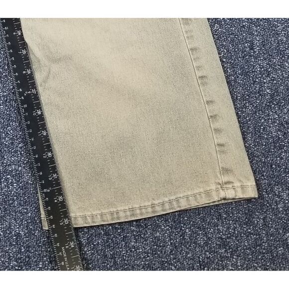 VTG ZARA Jeans Women's 34x33 Tan Denim Flared Bottoms Bootcut Y2K - Picture 10 of 14